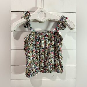 LOUVE – Floral Bow Strap Top – Size S/P